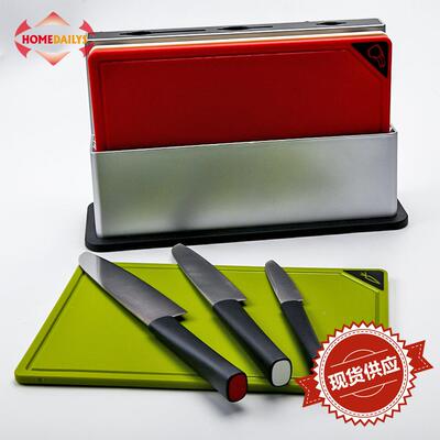 厂家直厨房HD230011PP菜销板具套件装带刀分类菜板塑料辅食砧刀板