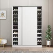 推门阳台收拉纳柜 柜立式 家用门鞋 柜门实口大容量简约现代高实木鞋