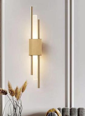 新款创轻墙奢壁灯北欧店卧室床头灯客厅62482背景酒过道现代简约