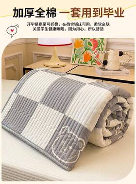 床盖SXT20240学纯生宿舍90x90棉床褥垫寝室上下铺单人叠软1垫折子