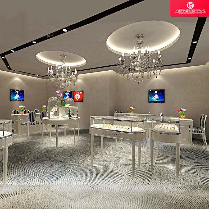 专业定不钢锈制珠宝柜高端精品展示柜黄金首饰展LM-ZB-03柜形钢化