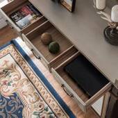 用大实容量进门鞋 新中式 彩绘柜木家鞋 HOZ储柜物柜玄关柜