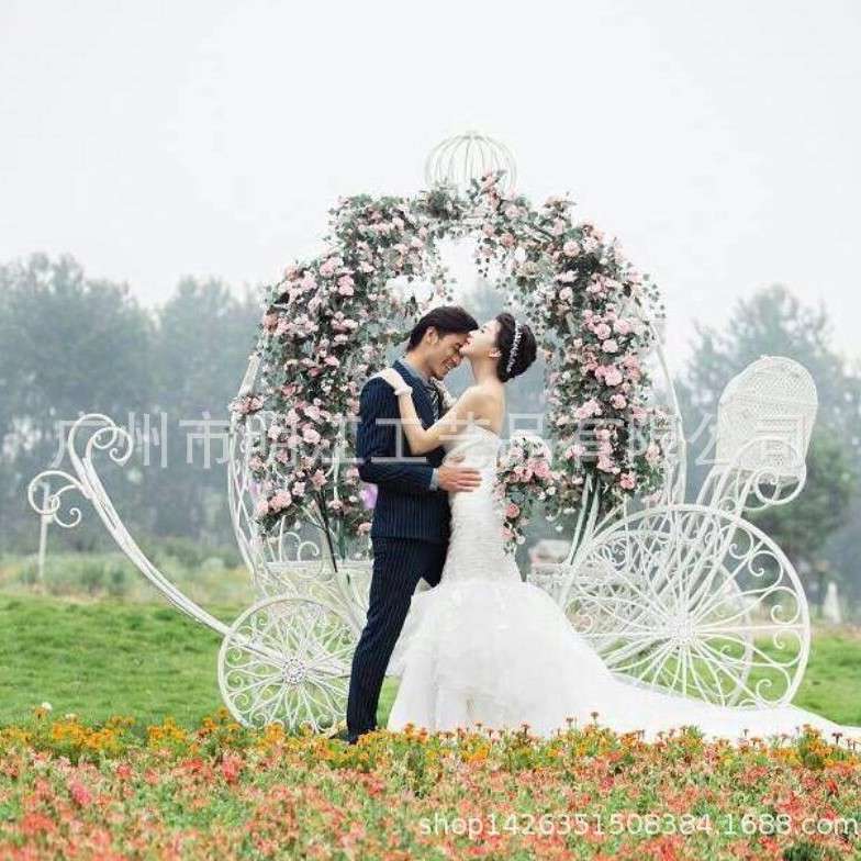 金属南瓜车大型道具摆件户外公主车马车装饰婚礼摄影网红拍照布置