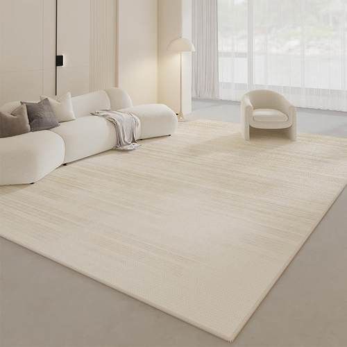 纯色防水地毯客厅圈绒高级轻奢茶几毯家用法式简约卧室地垫可擦洗