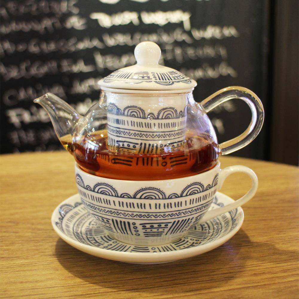 英式下午茶杯陶瓷茶具一套图腾茶具单人壶咖啡杯碟骨瓷套装耐高温