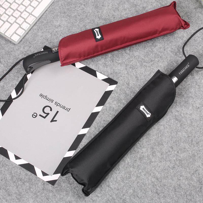 PARACHASE自动伞折叠超大伞铝合金加固女士商务双人雨伞男简约伞