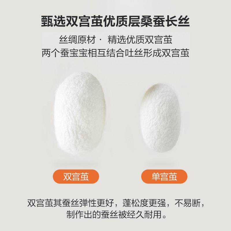 太湖雪100双宫茧桑蚕长丝工凉CKB被夏空调被子春秋手被%芯馨柔合
