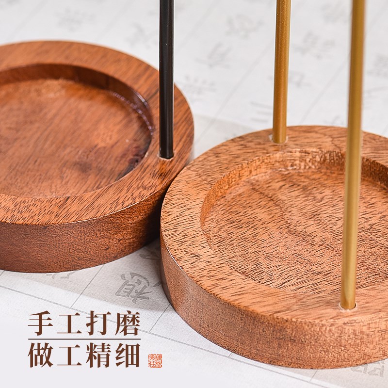 梅林笔庄免洗笔架毛笔挂架笔挂毛笔架展示架书法专用挂毛笔的笔架图片