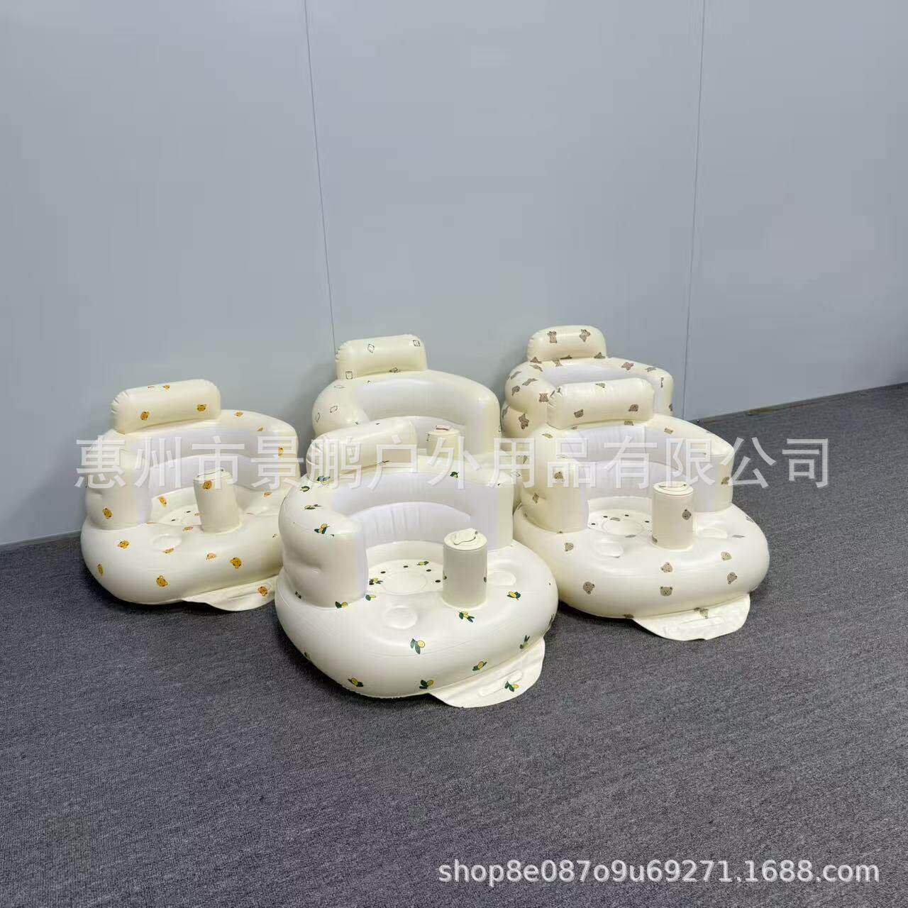 新BBY-2款PVC婴儿学座椅椅充气坐沙发宝宝便携软训脊练椎立宝宝椅