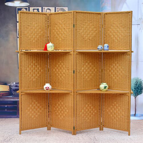 纸绳编织办公室屏风现代简约茶室书房酒店客厅家居办公屏风隔断