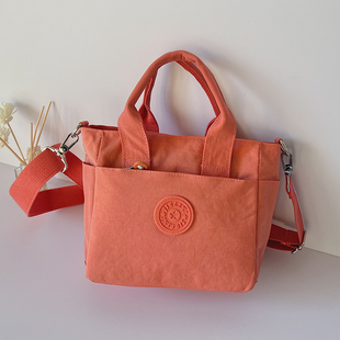 手提包小号女手拎2022新款简约小众上班通勤包帆布包轻便牛津包