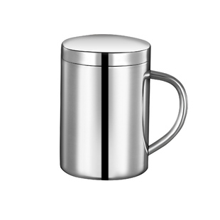 304不锈钢水杯家用幼儿园双层儿童盖宝宝杯子喝牛奶防带刻度摔带