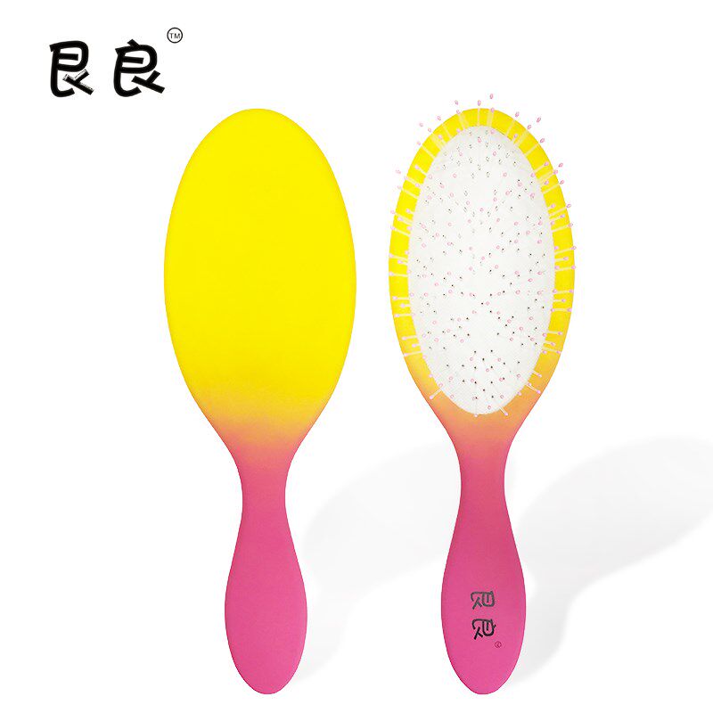 艮良梅花梳鬃毛梳气垫梳气囊按摩梳子美发细齿梳子气垫按摩梳