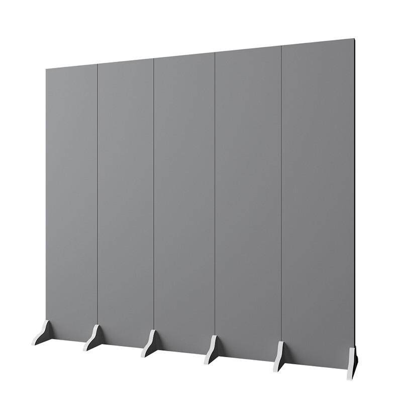 定制办公室灰色屏风隔断墙现代屏折定制简约折叠移动客厅家用遮挡