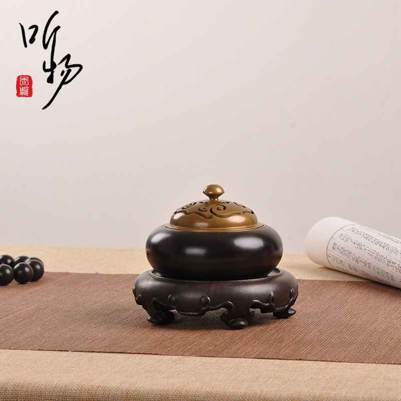 非洲黑檀茶壶盆景花瓶玉器奇石佛像古玩摆件方圆底座实木整木雕刻