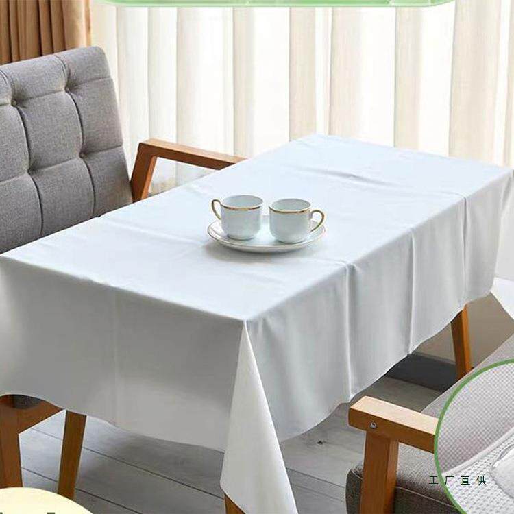 方一加厚防水次性桌布长形格子台布塑料印餐F99T7J6T垫商用酒花店