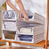 叠置叠物折架衣柜收纳架ARX收纳筐分抽层隔板屉式 可加衣橱衣服整