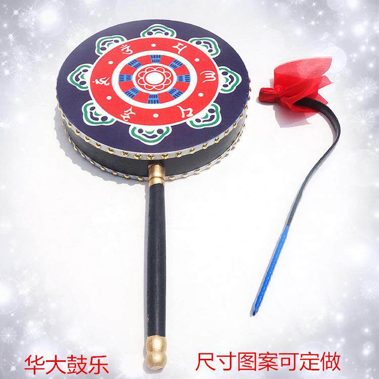 厂家直销热巴扇子鼓ZGE鼓道具鼓京西太平鼓藏鼓彩绘族鼓舞蹈表演