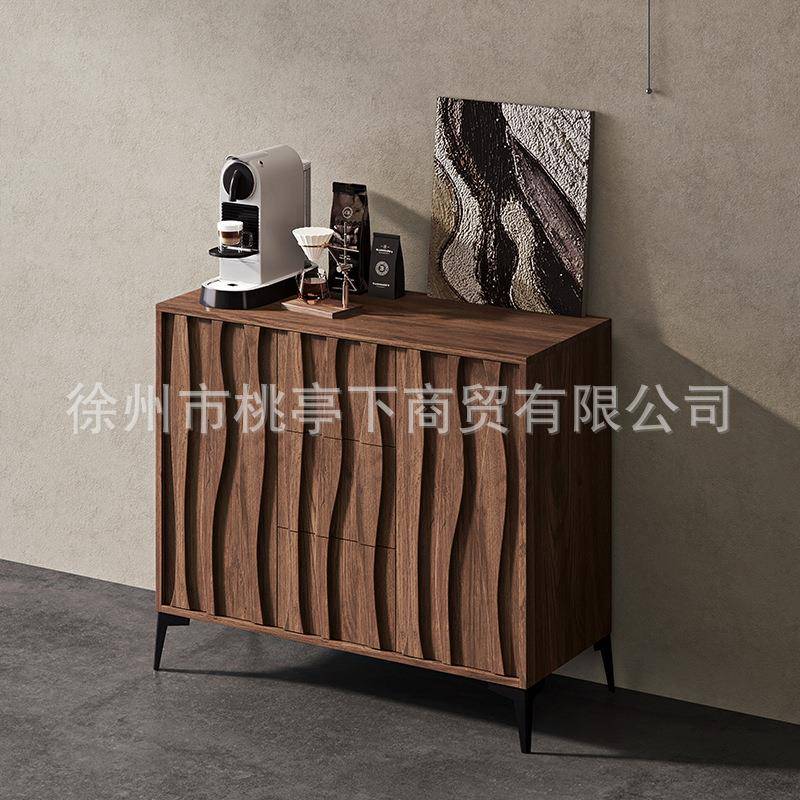 复古餐边柜实木储物柜中古橱柜展示柜靠墙柜子客厅高端斗柜玄关柜