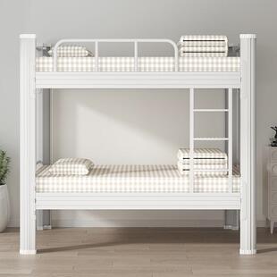 高钢制上下铺双层床大学加生宿舍厚型材床寝室低床工84313地员工