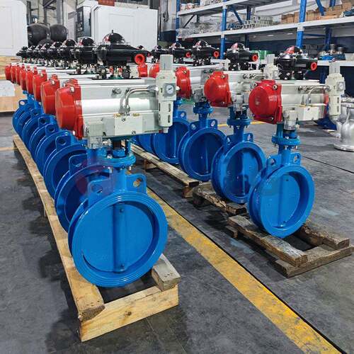 气动通风对夹式蝶阀D671W-10C铸钢不锈钢板开关阀DN506580100