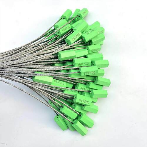 铅封钢丝一次性抽紧式钢丝带苗木扎铅封编号集装箱油罐车物流封条