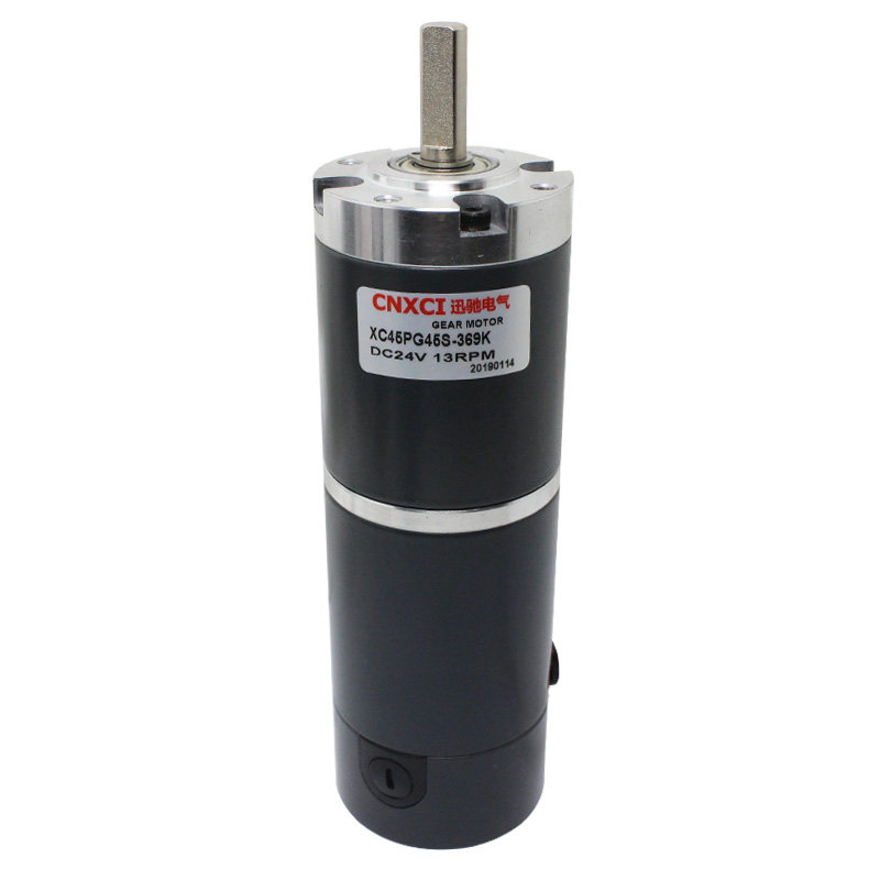 行星减速低速大扭矩大功率低噪音直流12V24V电机外径45mm轴径8mm