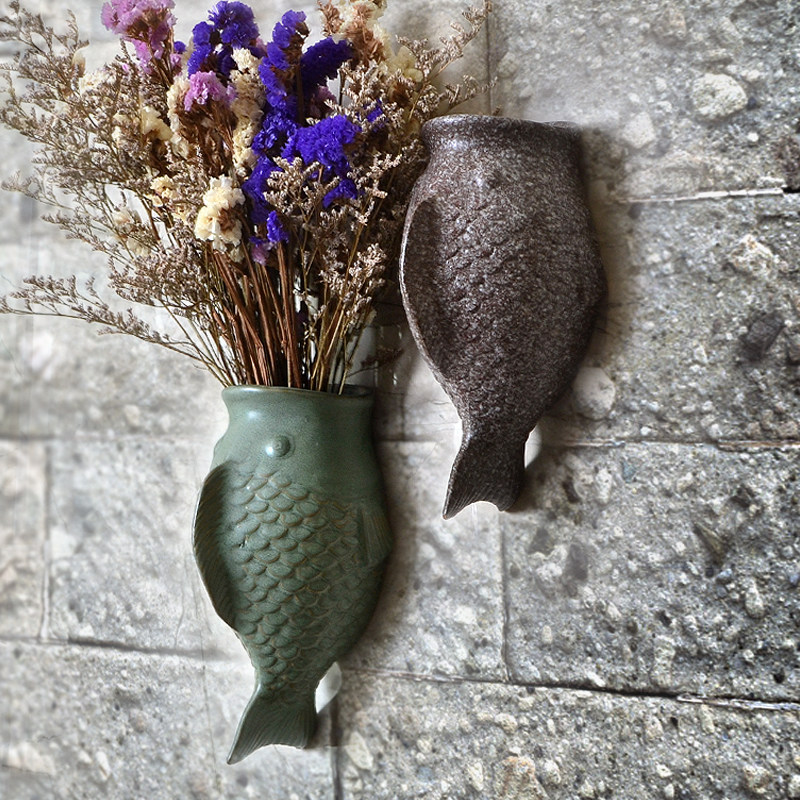 免打孔壁挂花盆陶瓷花插吊兰绿萝水培悬挂式创意阳台墙壁装饰花盆,鲜花速递/花卉仿真/绿植园艺,花盆,淘宝优惠券,粉丝福利购,淘宝优惠卷