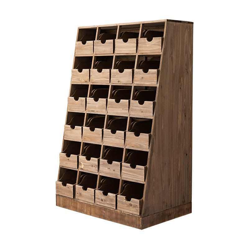 润家家居田园风阳台斗柜多功能柜柜可移动绿植抽屉置物架收纳实木