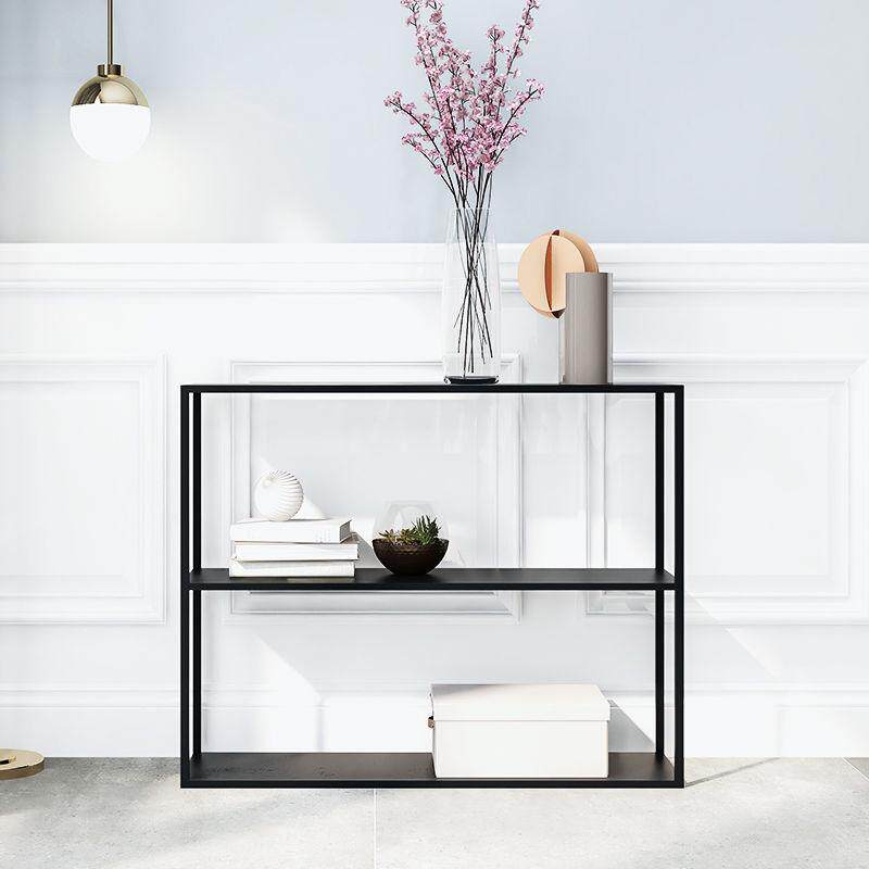 简约玄关台墙边桌走廊免长条桌子桌道艺玄关窄铁置物架组装桌过