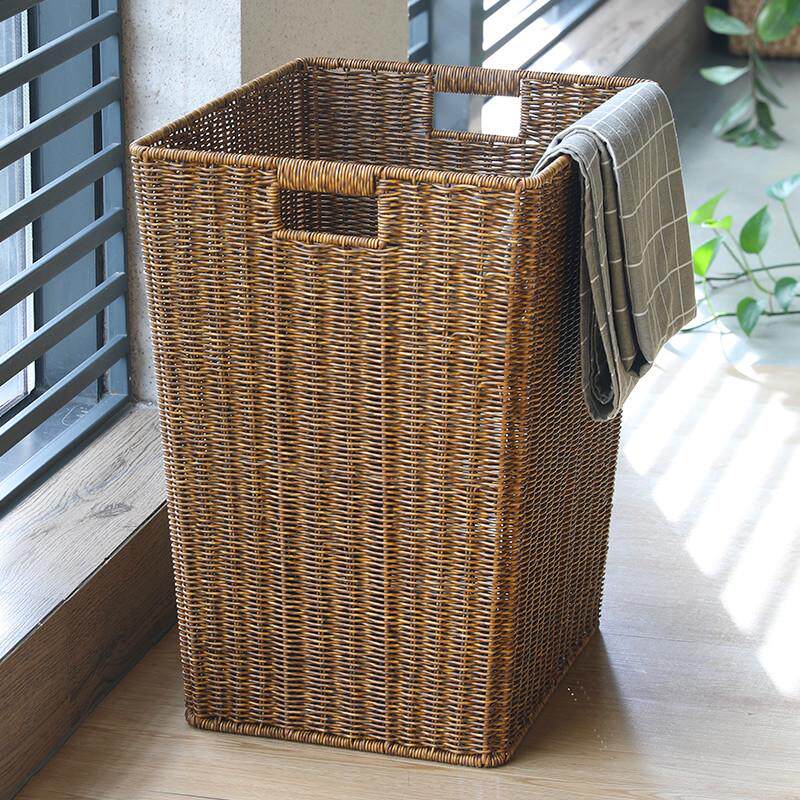 脏衣篮塑料仿藤编筐衣篮筐收纳脏编织方形特大号大容量洗衣篮子篓