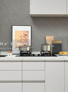 样板间厨房摆件饰品家居软装不锈钢汤锅烤吐司机面包机锅铲置物架