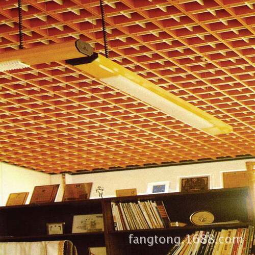 铝格福建生产厂栅家 木纹铝合金6555格铝栅1×40 写字楼天花吊顶
