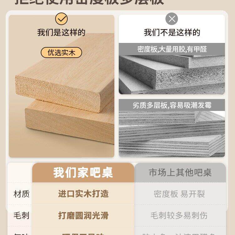 实极吧台桌伸木缩小户型窄轻奢开休放667式客厅脚阳台闲小吧台