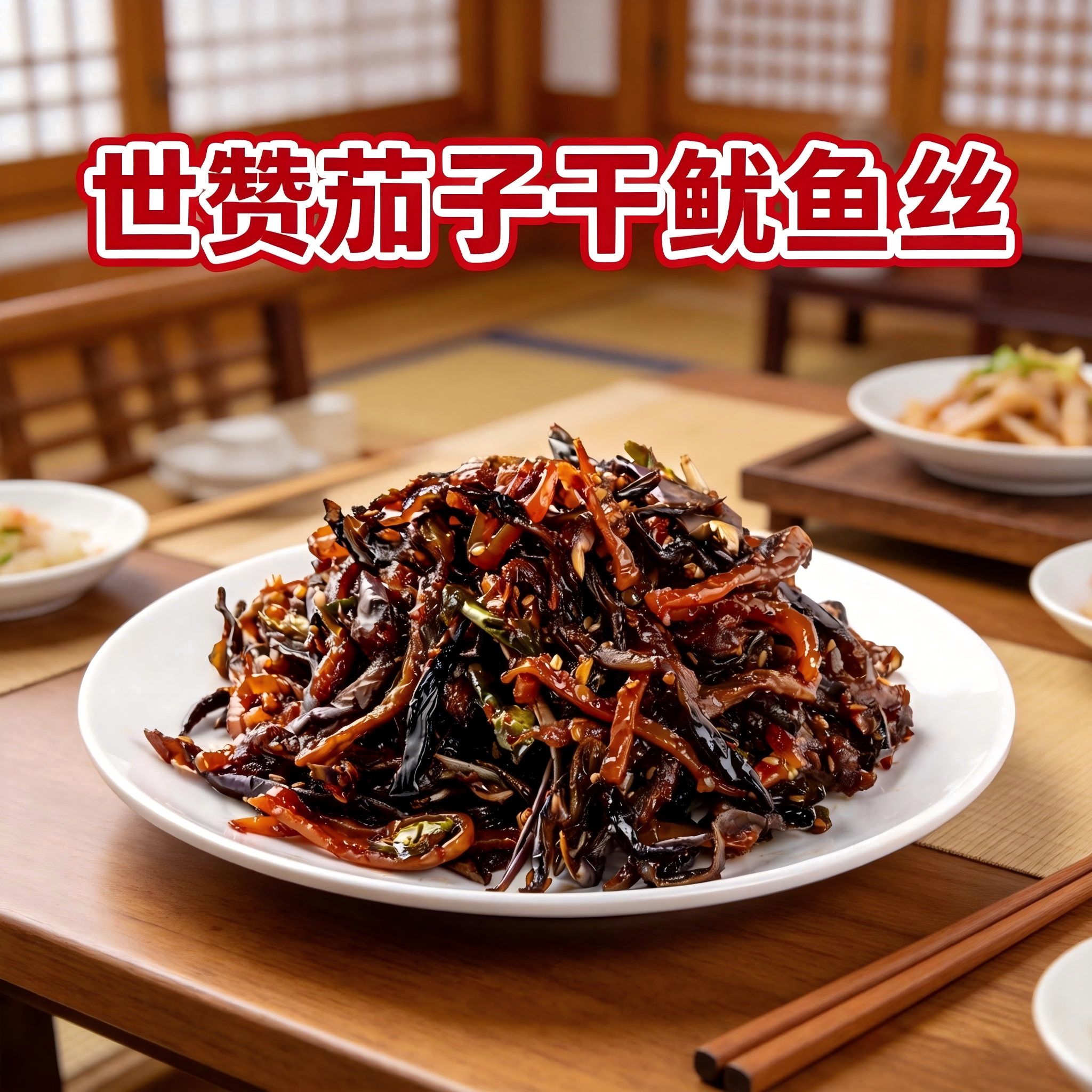 延边世赞鱿鱼茄子干朝鲜族风味酱菜香辣下饭即食