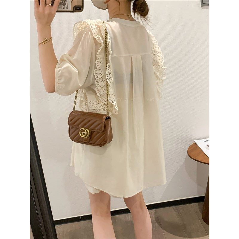 爱情魔鬼鱼 杏色设计感两件套装女2025夏季新款短袖衬衫休闲短裤,女装/女士精品,时尚套装,淘宝优惠券,粉丝福利购,淘宝优惠卷