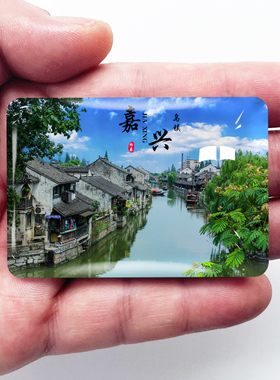 浙江嘉兴旅游景色冰箱贴乌镇西塘月河老街南北湖定制磁性贴纪念品