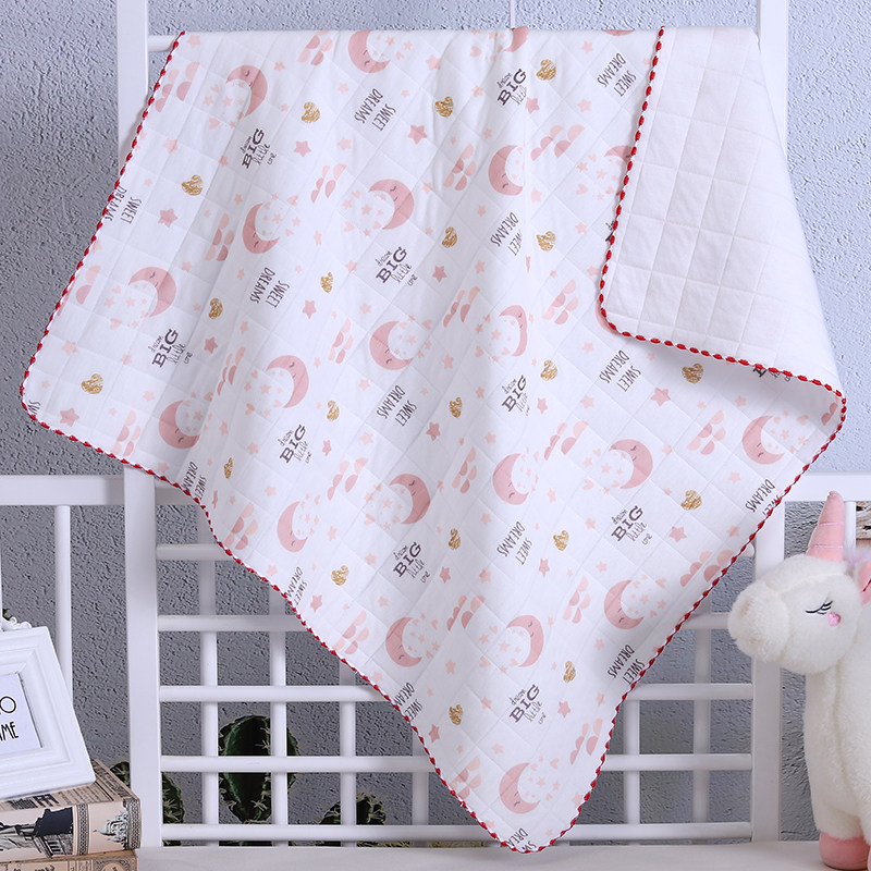 婴儿纯棉抱巾宝宝夹棉保暖抱单抱毯柔软新生儿产房裹布浴巾盖毯