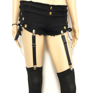 丝袜吊袜带金属扣夹护膝长筒靴防滑夹可调节固定衬衫夹配饰腿带女