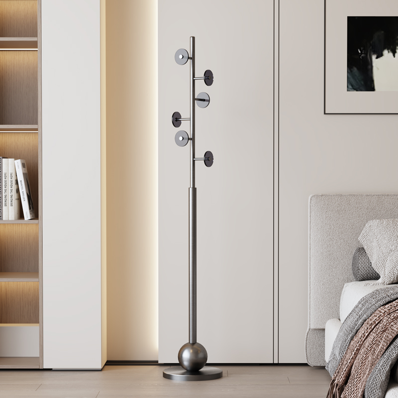 衣帽架金属挂衣架落地卧室不锈钢简约单杆式客厅家用高颜值衣服架