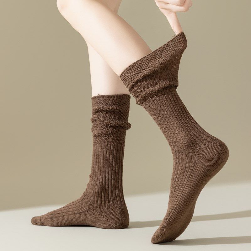 小腿袜子女春秋款棉袜jk及膝长筒袜秋冬季粗线保暖压力显瘦堆堆袜,女士内衣/男士内衣/家居服,长筒袜,淘宝优惠券,粉丝福利购,淘宝优惠卷