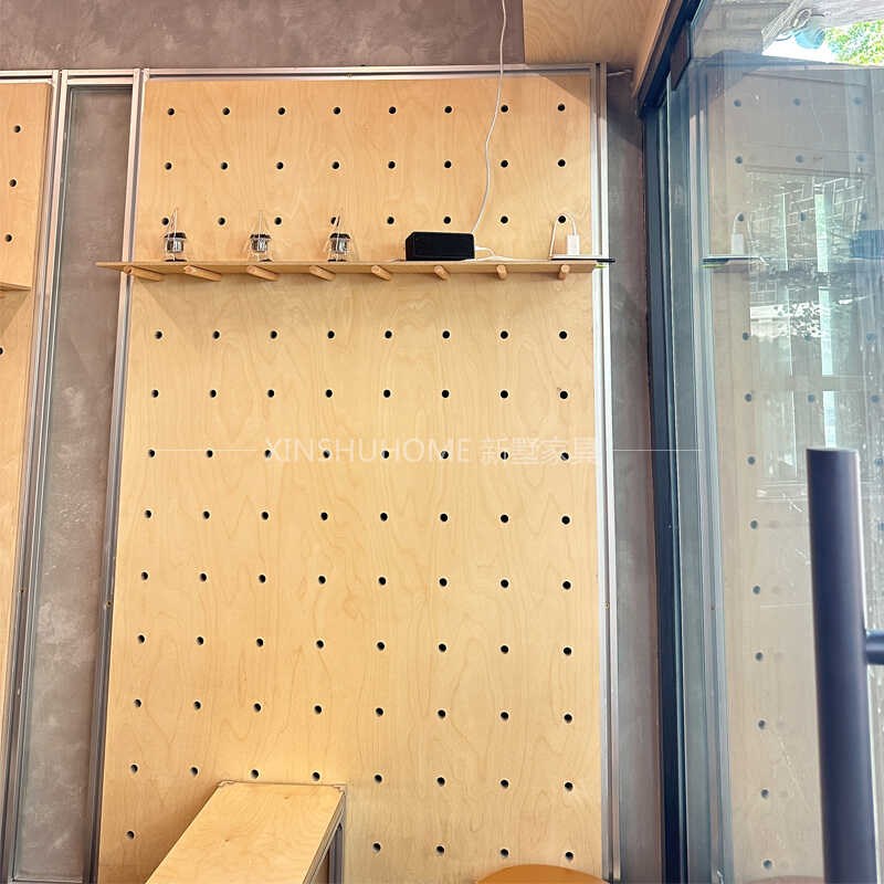 桦木洞洞板收纳墙挂板展示架配件置物架办公室卧室墙壁装饰背景墙