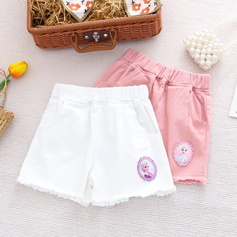 女童薄纯棉牛仔裤短裤夏季新款儿童装小女孩宝宝洋气卡通休闲裤子,童装/婴儿装/亲子装,儿童牛仔裤,淘宝优惠券,粉丝福利购,淘宝优惠卷