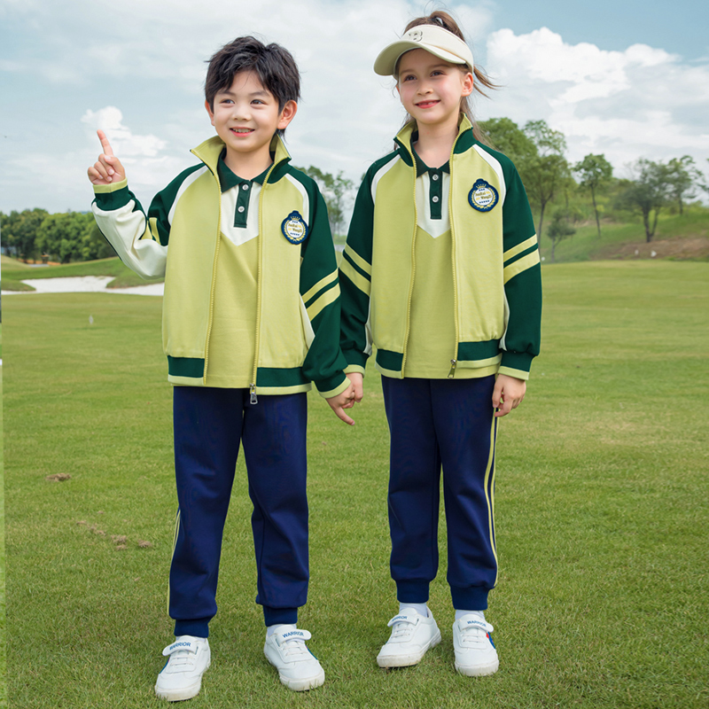 幼儿园园服夏装儿童班服英伦风学院套装小学生校服夏季纯棉演出服
