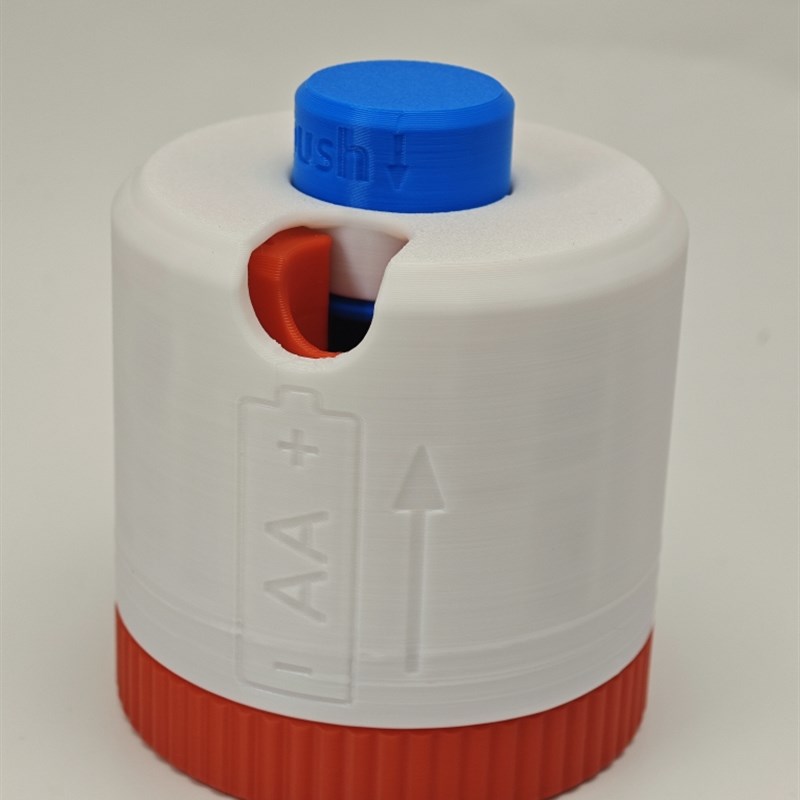 高达弹仓旋转电池收纳盒转轮式解压5号AA/7号AAA电池存放盒