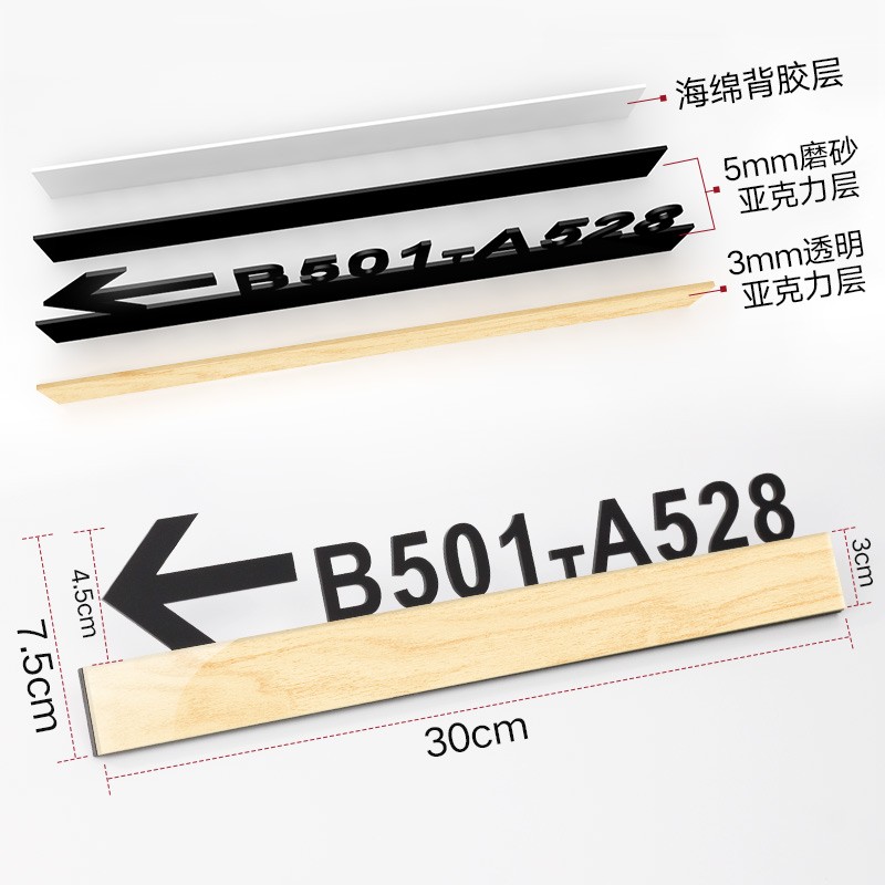 门牌号码牌家用酒店宾馆包厢房间号提示指示门牌号数字贴自粘住宅