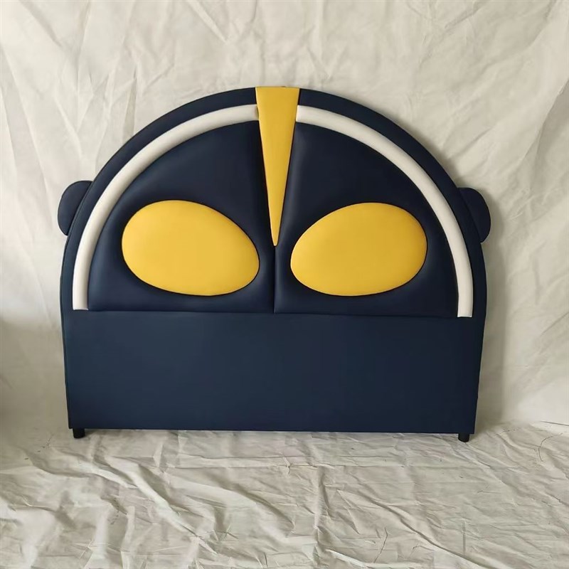 新款儿童公主床头软包靠背粉色卡通一体轻奢网红皇冠单买个床头板