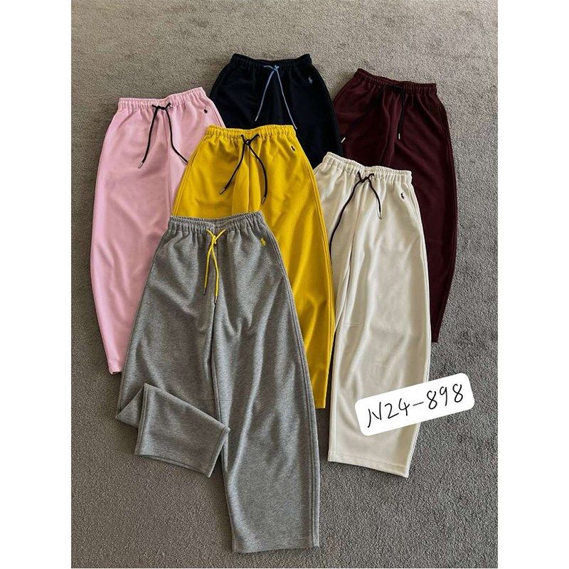 N9卫裤女2024秋季新款松紧腰系带阔腿弯刀裤百搭小个子长裤镰刀裤,女装/女士精品,卫裤,淘宝优惠券,粉丝福利购,淘宝优惠卷