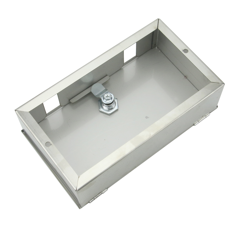 不锈钢86型开关室外带锁防盗电防水插座盒子金属防溅盒墙壁插座罩