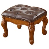 皮凳 凳客厅沙发茶几凳方凳小凳子雕花矮凳简约换鞋 美式 实木换鞋